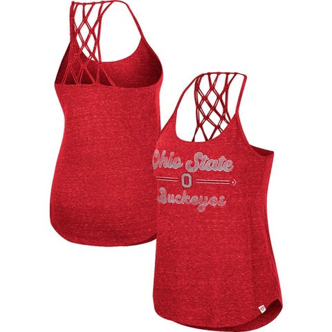 Women's Los Angeles Angels Levelwear White Macy Muscle Tank