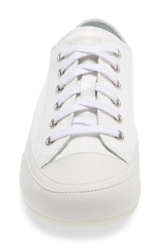 Candice Cooper Rock Low Top Sneaker In White Patent