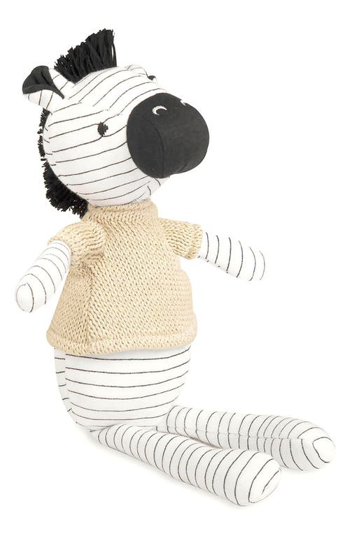 Crane Baby Plush Cotton Stuffed Animal In Black/ White