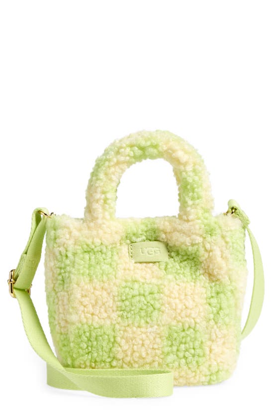 Ugg Mini Maribel High Pile Fleece Crossbody Bag In Honeycomb / Vibrant Green