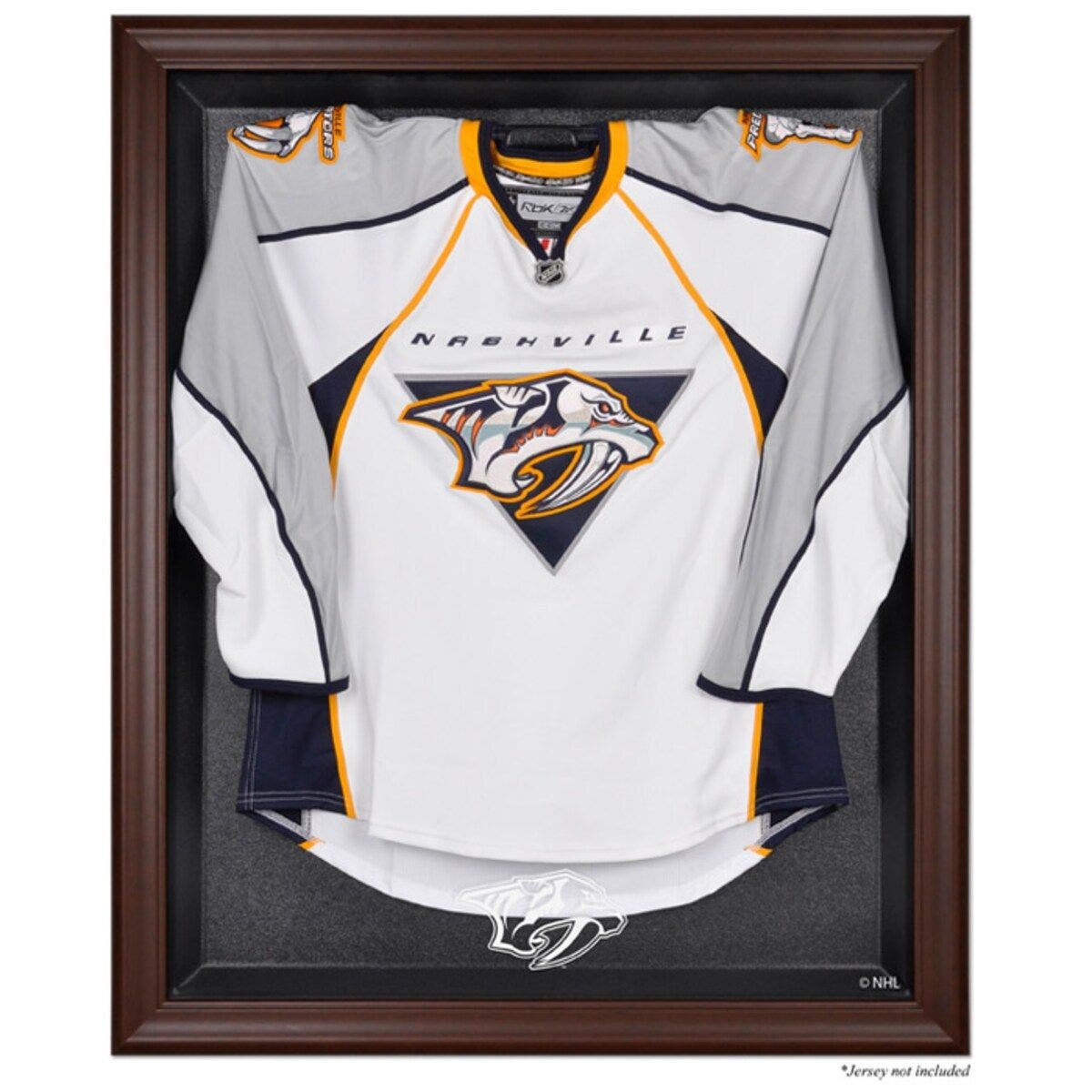 FANATICS AUTHENTIC Nashville Predators Brown Framed Logo Jersey Display