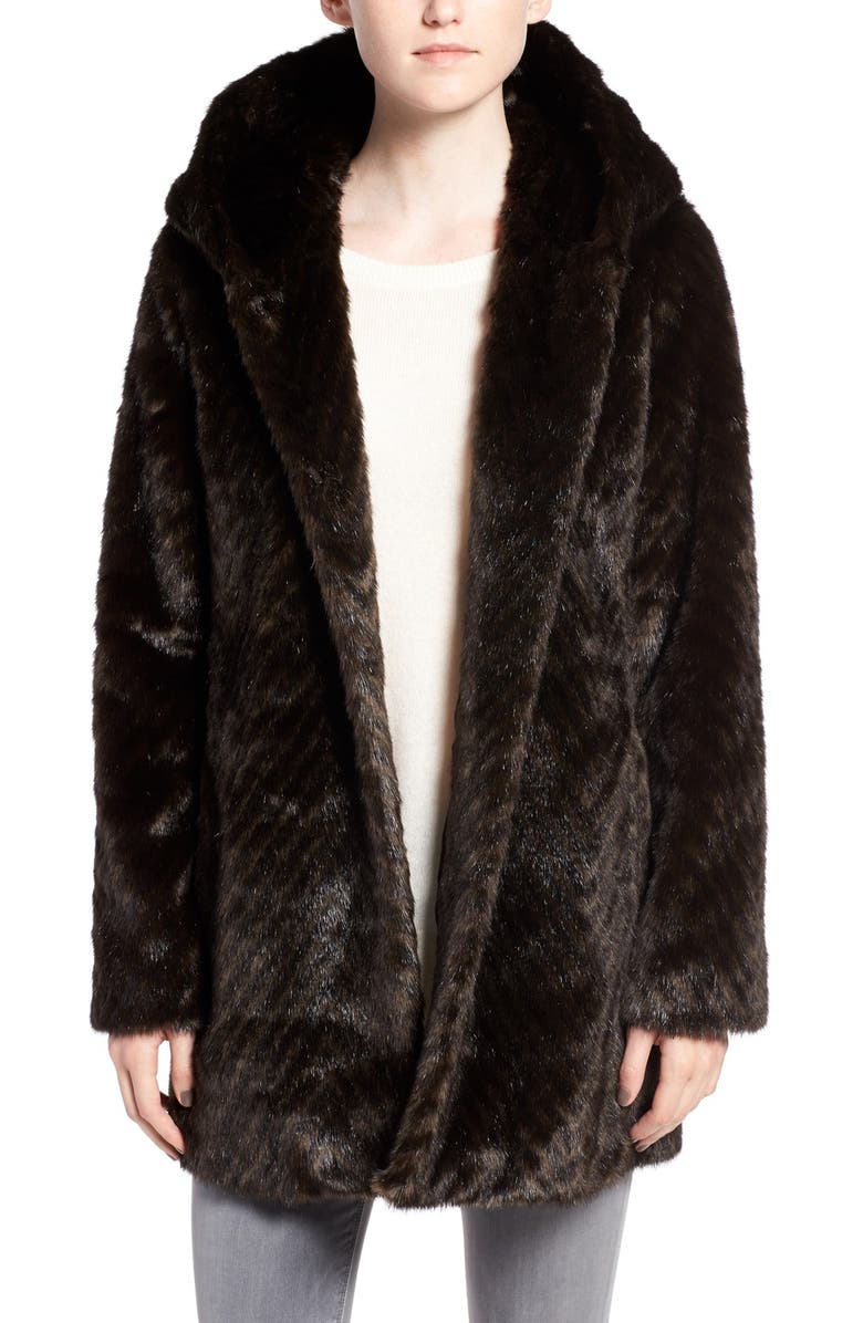 Sam Edelman Hooded Faux Fur Coat | Nordstrom