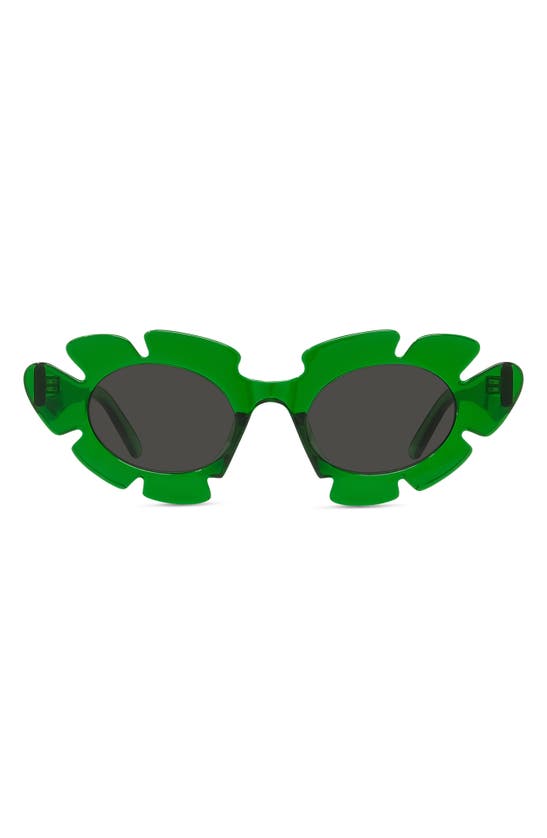 Shop Loewe X Paula's Ibiza 47mm Cat Eye Sunglasses In Dark Green/ Other / Smoke