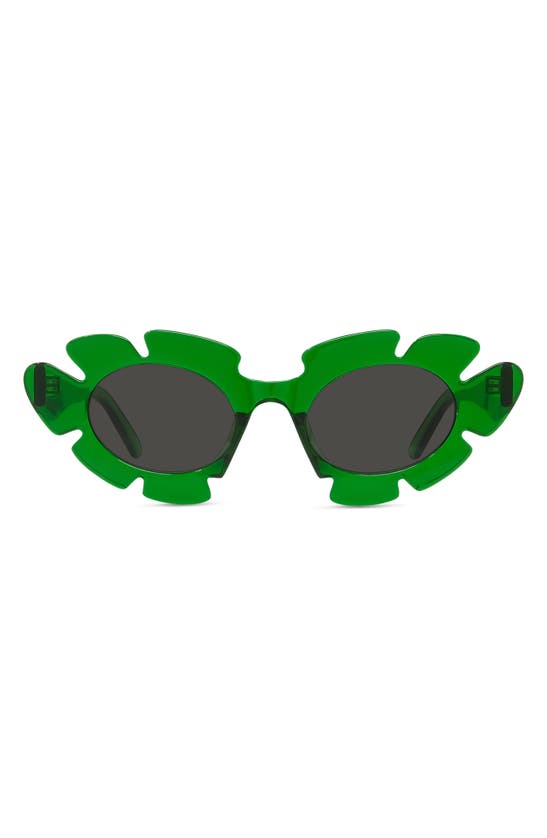 Loewe X Paula's Ibiza 47mm Cat Eye Sunglasses In Dark Green/ Other / Smoke