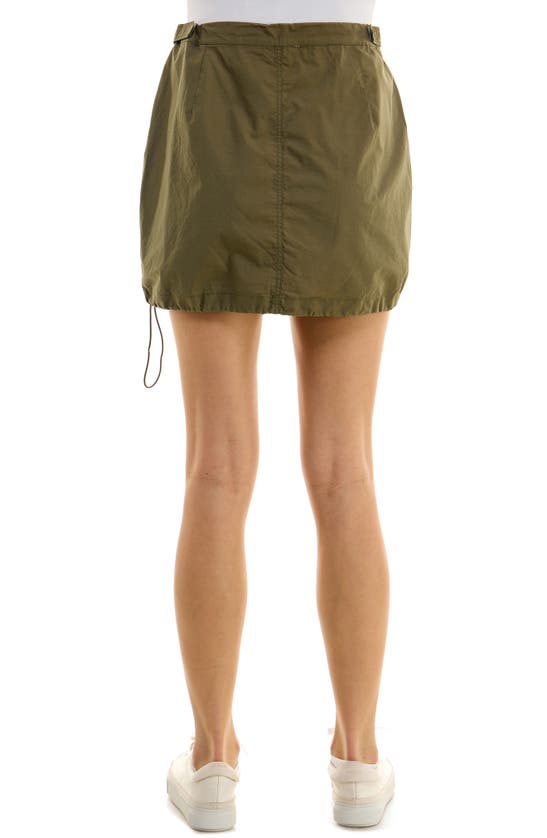 Shop Urban Social Drawcord Miniskirt In Olive