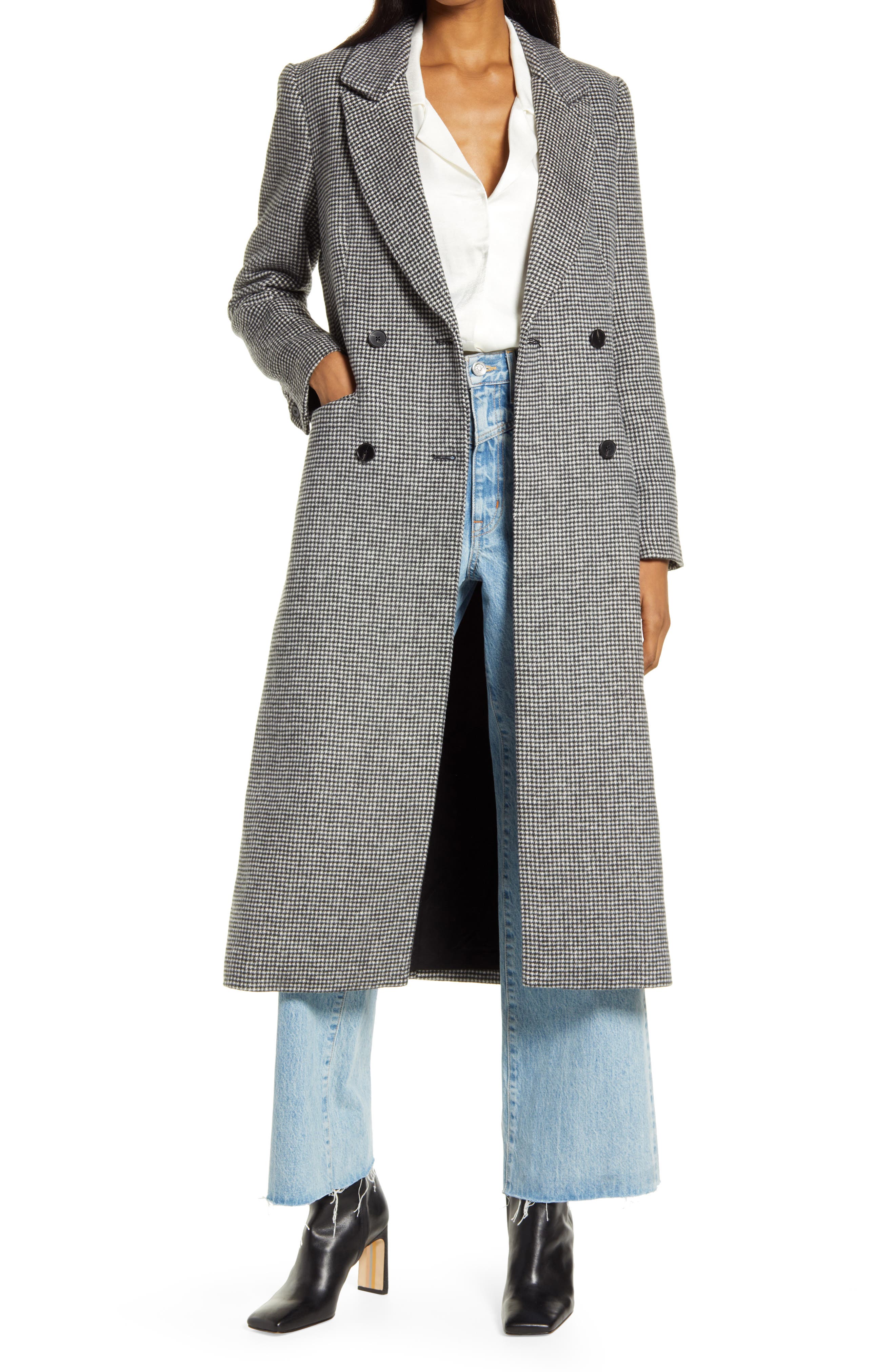 long grey wool coat womens