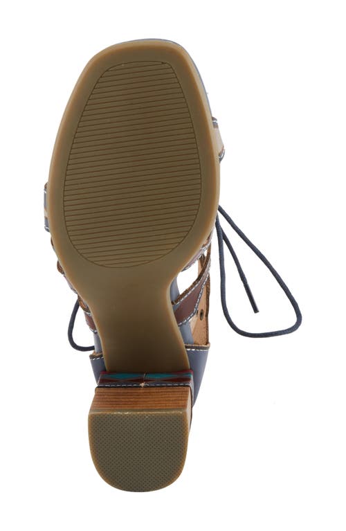 L'artiste By Spring Step Artdeco Strappy Sandal In Navy Multi