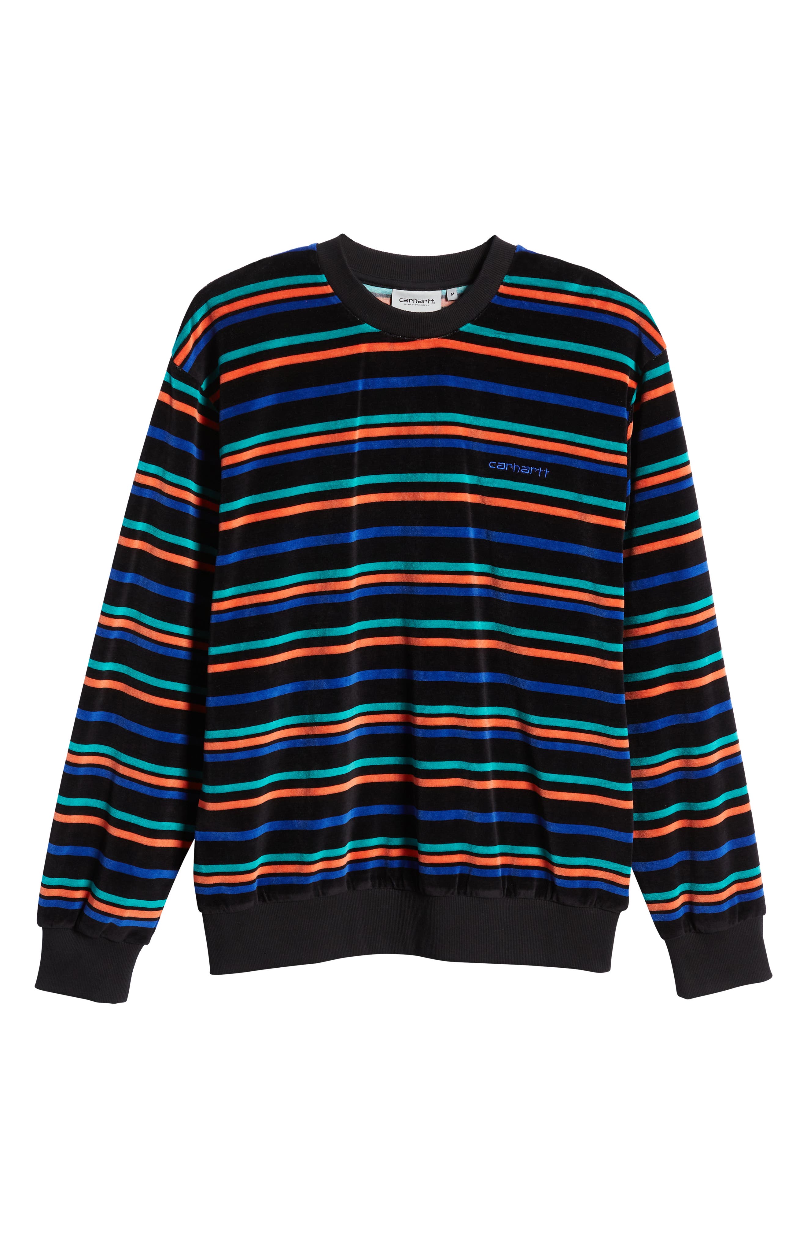 Carhartt Work In Progress Men's Clanton Stripe Velvet Crewneck