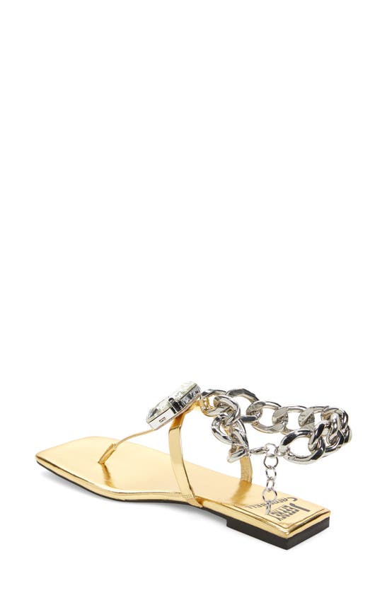 Shop Jeffrey Campbell Ring On It Sandal In Gold Silver Combo