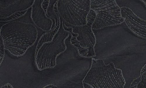Kensie Women's Embroidered Mesh Handkerchief-hem Dress In Black