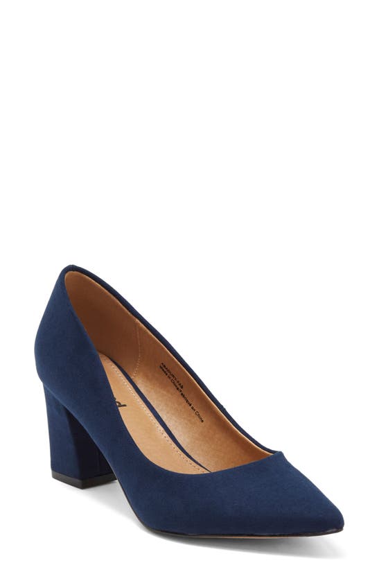 Abound Audry Block Heel Pump In Blue Navy