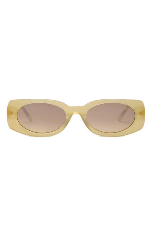 Shop Dezi Booked 52mm Rectangular Sunglasses In Pineapple/coconut Flash