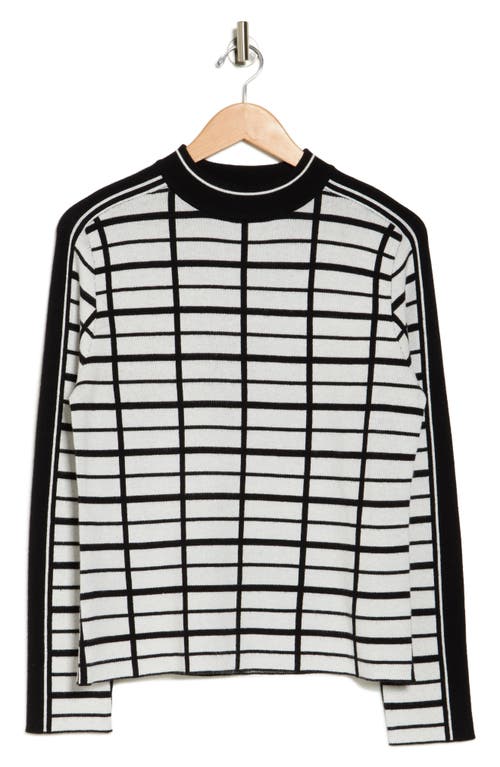 By Design Eve Windowpane Jacquard Sweater In Windowpane