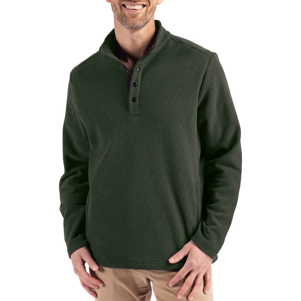 Cutter & Buck Hunts Point Fleece Snap Pullover In Poplar