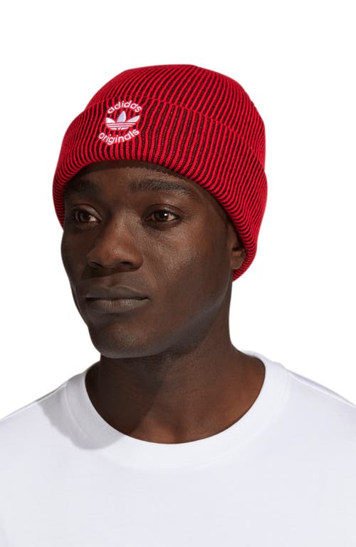 ADIDAS ORIGINALS ADIDAS ORIGINALS UNION TREFOIL LOGO CONTRAST RIB BEANIE
