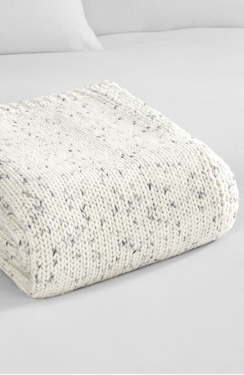 Shop Lucky Brand Calafia Chunky Knit Throw Blanket In White/black