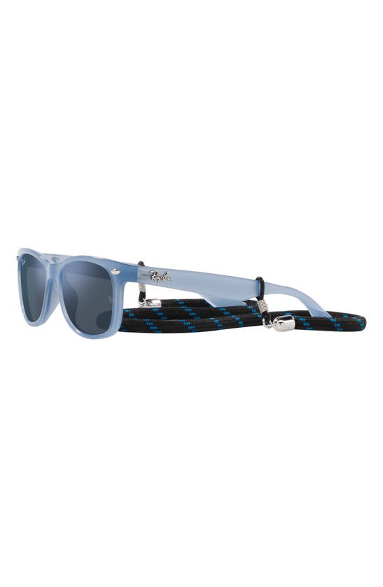 Shop Ray Ban Ray-ban Kids' Junior Wayfarer 47mm Square Sunglasses In Opal Blue