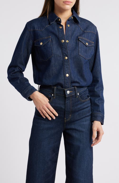 Shop Frame Heritage Denim Shirt In Rinse