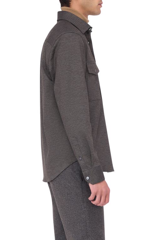 Bugatchi Men's Textured Knit Overshirt In Truffle