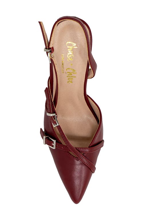 CHASE & CHLOE CHASE AND CHLOE BUCKLE BANDS SLINGBACK PUMP