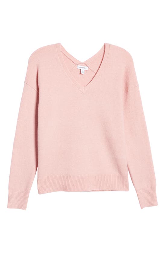 Nordstrom V-neck Sweater In Pink Zephyr
