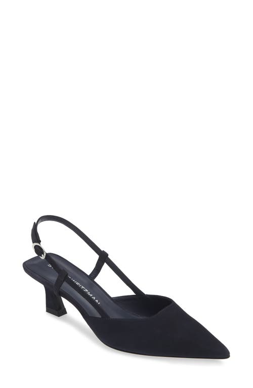 Shop Stuart Weitzman Vinnie 50 Slingback Pump In Marine Blue