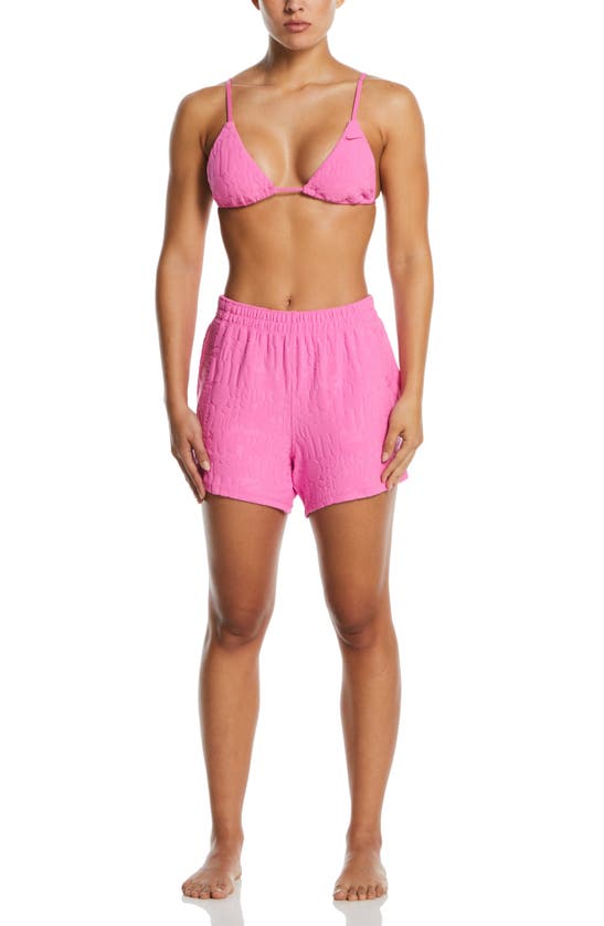 Shop Nike Retro Flow Cover-up Shorts In Playful Pink