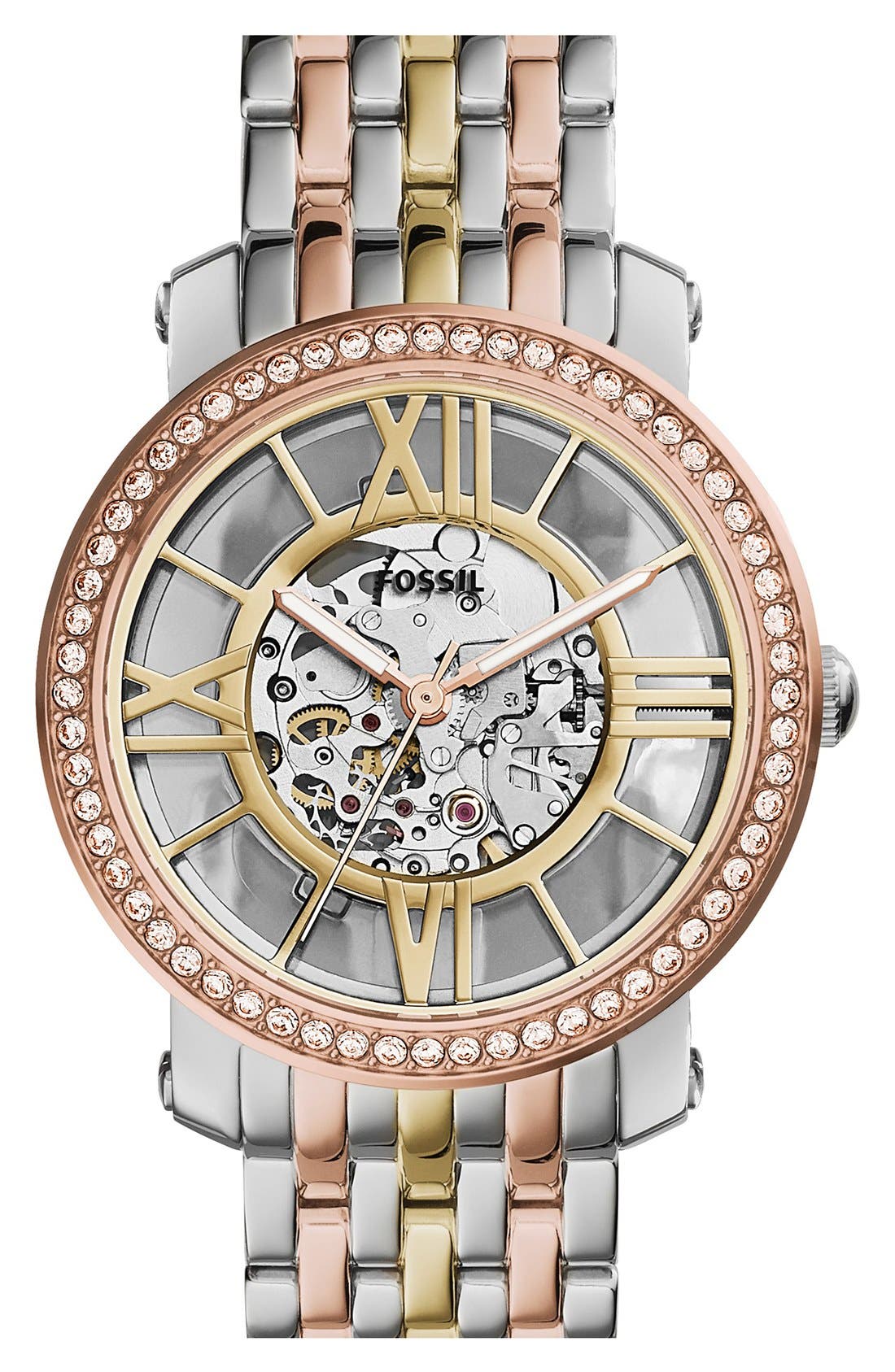 fossil boyfriend skeleton watch