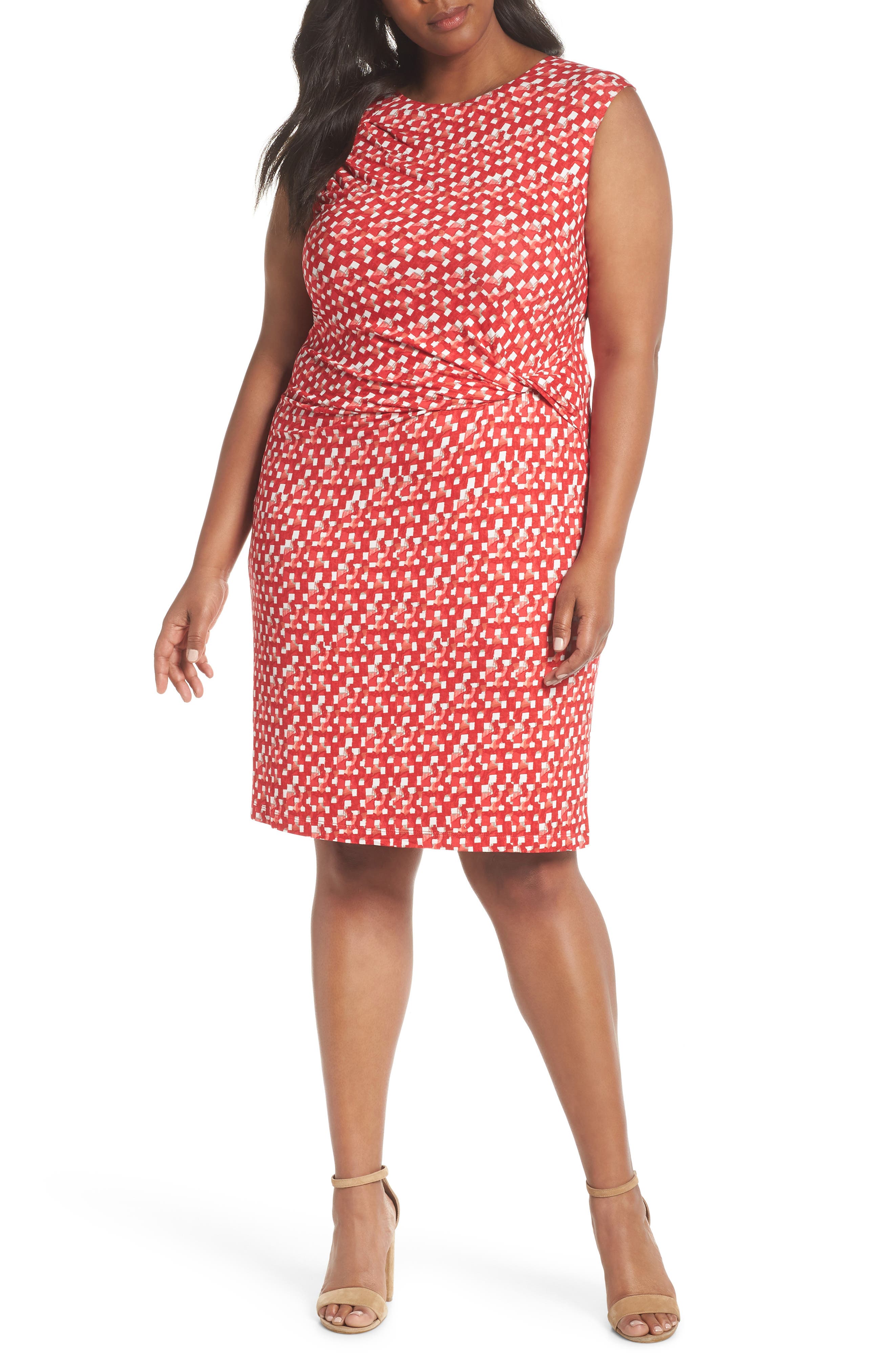 Plus Size Nic+Zoe Two To Tango Twist Dress, Red
