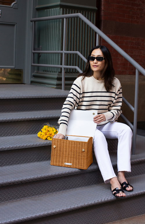 Shop Modern Picnic The Large Luncher In Darker White Wicker