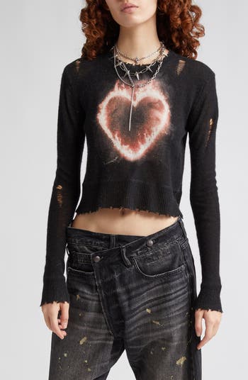 DION LEE, Distressed Cashmere Bra Top