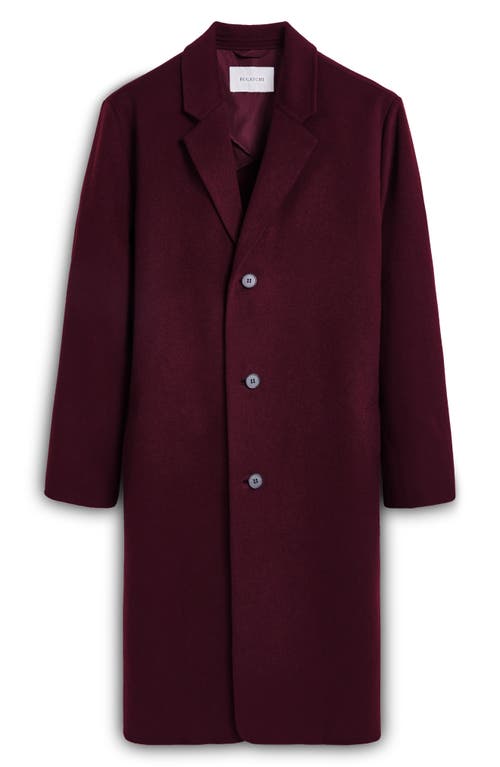 Bugatchi Wool Blend Coat In Cabernet