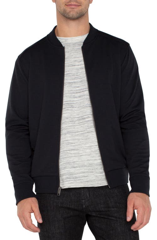 Shop Liverpool Knit Bomber Jacket In Black