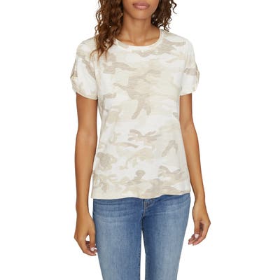 Sanctuary The Perfect Camo Linen Tee, Ivory