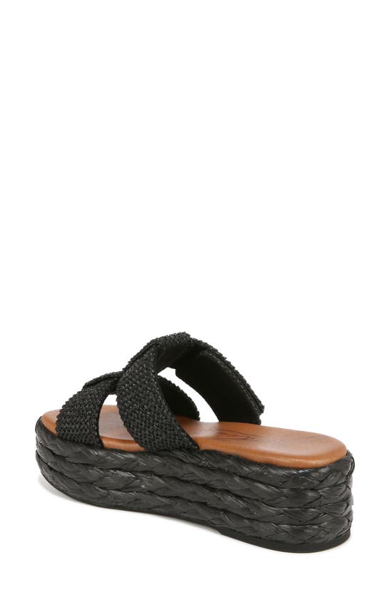 Zodiac Izzy Raffia Platform Sandal In Black Raffia