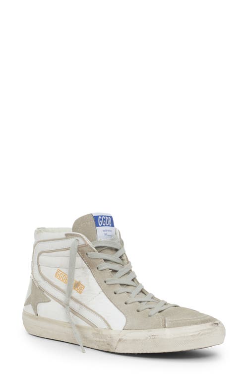 Shop Golden Goose Slide High Top Sneaker In White/ice