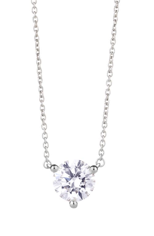 Shop Lightbox 1-carat Lab Grown Diamond Necklace In White/14k White Gold