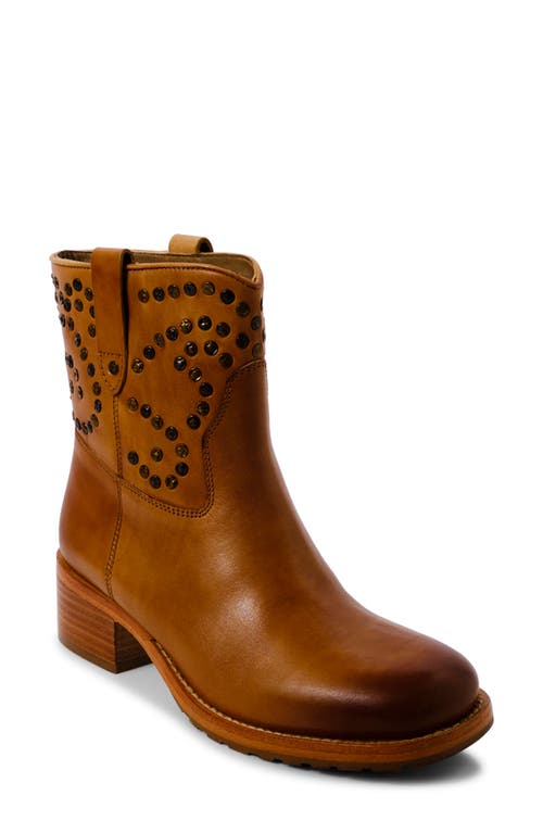 Free People Harmony Studded Bootie In Biscuit Leather