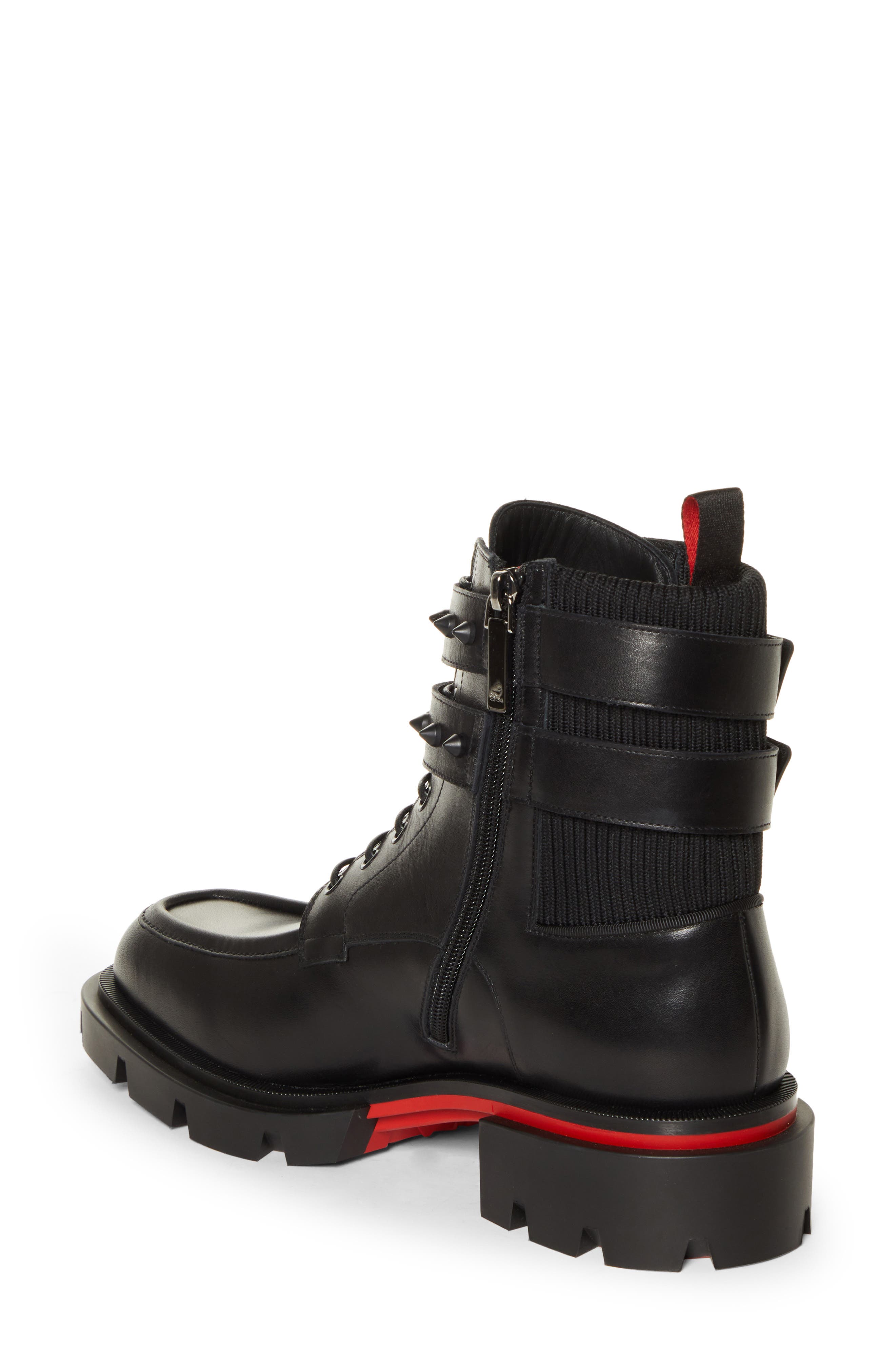 Christian Louboutin Men's Our Fight Zip Leather Combat Boots