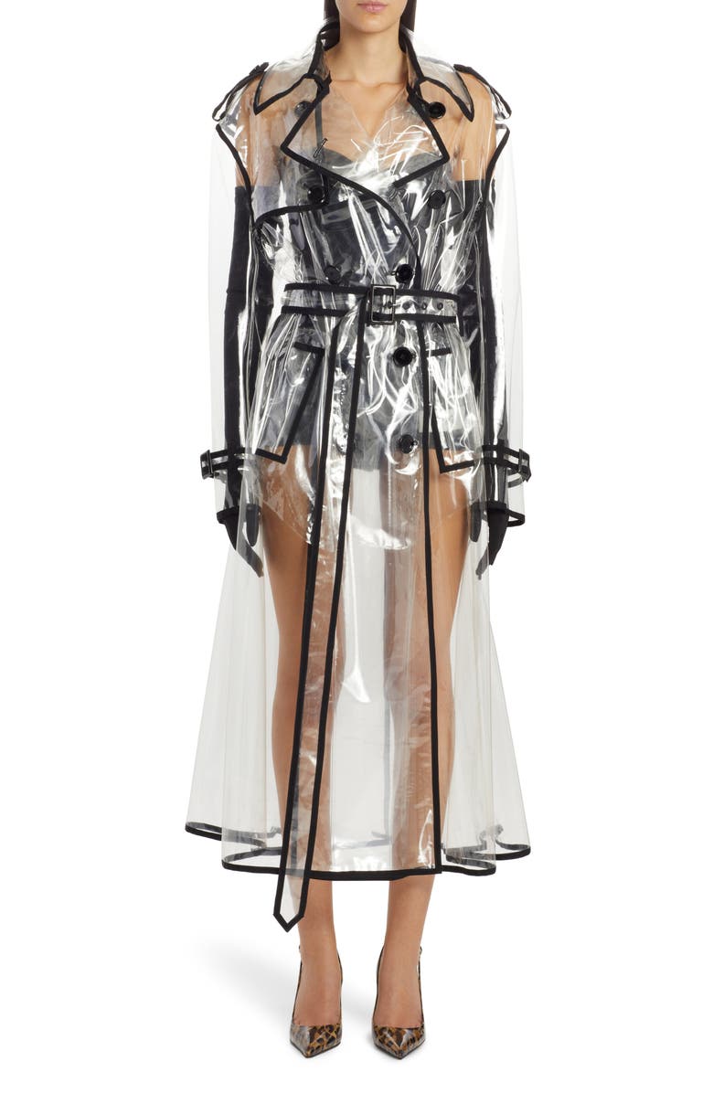 Dolce&Gabbana Kim Double Breasted Transparent Trench Coat | Nordstrom
