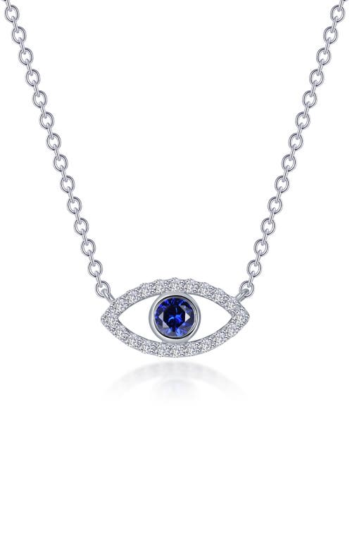 Evil Eye Lab Created Sapphire & Simulated Diamond Pendant Necklace in Blue