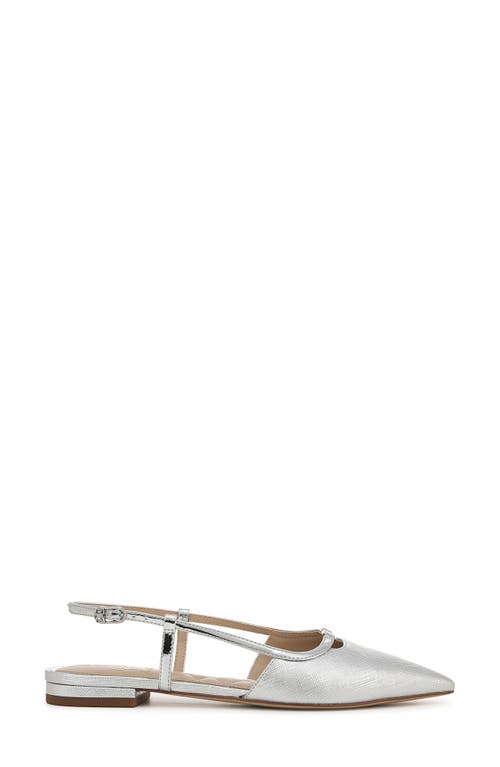 Shop Sam Edelman Cohen Pointed Toe Flat In Soft Silver