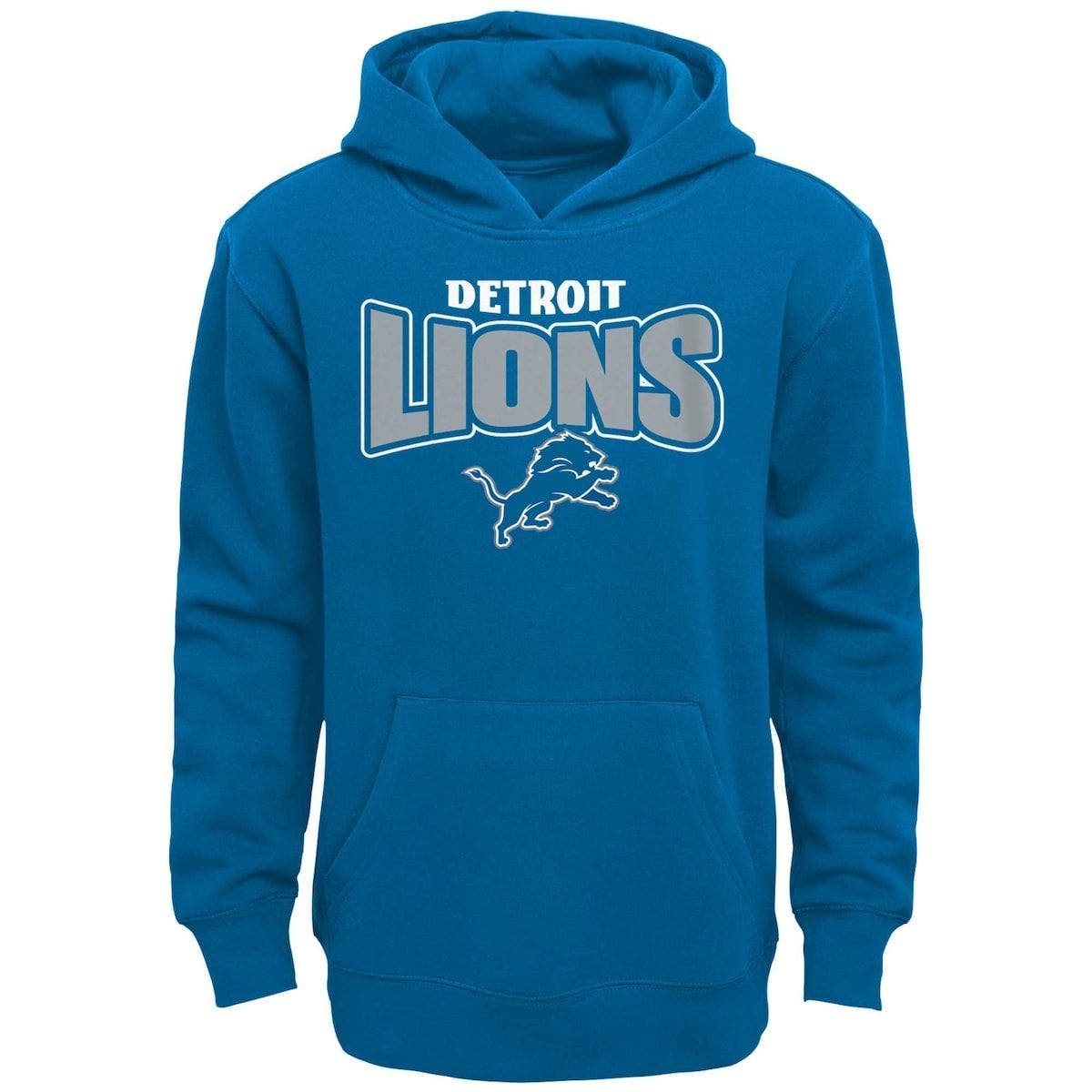 Vintage NFL Reebok Detroit Lions Logo Helmet Hoodie Sweatshirt Youth Boys  Large