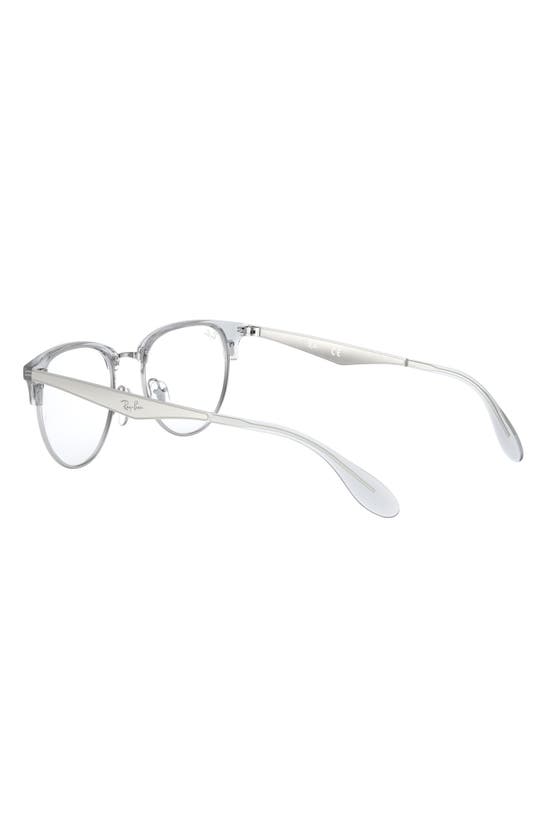 Shop Ray Ban Ray-ban Phantos 51mm Optical Glasses In Silver