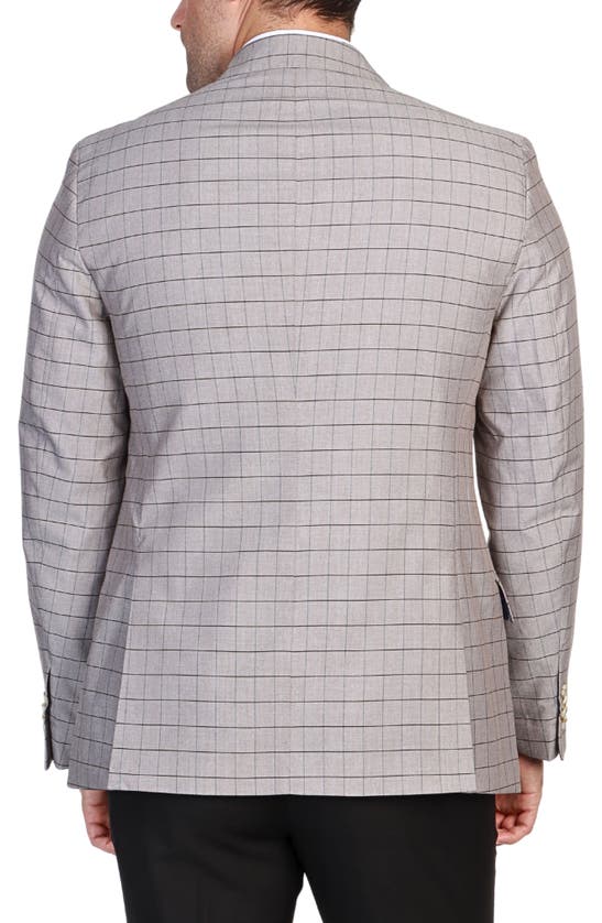 Tailorbyrd Mini Windowpane Sport Coat In Khaki