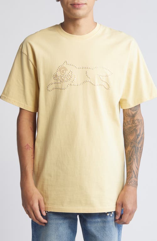 Icecream Pearl Beads Cotton Graphic T-shirt In Neutral