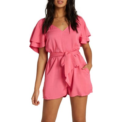 Billabong Sway And Sash Romper, Pink