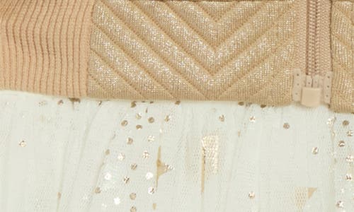 Pippa & Julie Kids' Metallic Hoodie & Dress Set In Gold