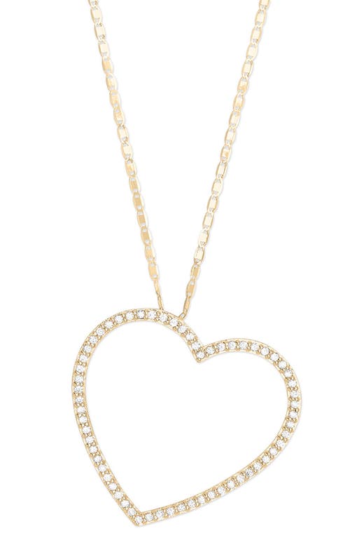 Lana Jewelry Diamond Heart Necklace in Yellow Gold at Nordstrom