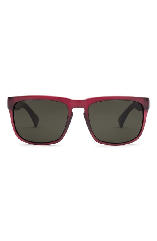Electric X Jason Momoa Knoxville Xl Polarized Keyhole Sunglasses In Matte Boars Blood/ Grey
